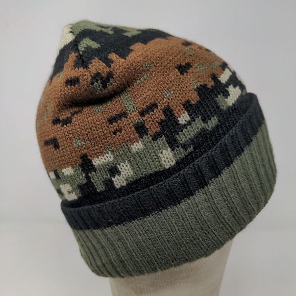 Unbranded Men's Knit Digital Camo Beanie Hat Fleece Lined 100% Acrylic - Picture 5 of 11